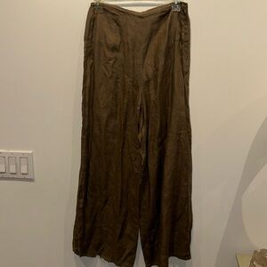 Blumarine wide leg linen pants